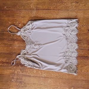 NWOT Express Lace Taupe Tank S